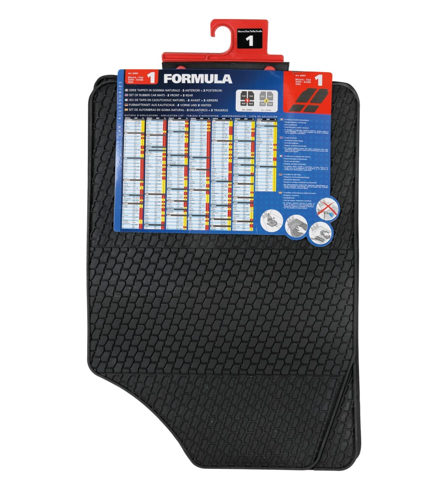 SET TAPPETI PER AUTO FORMULA SERIE TAPPETI 4 PEZZI - 1  26901