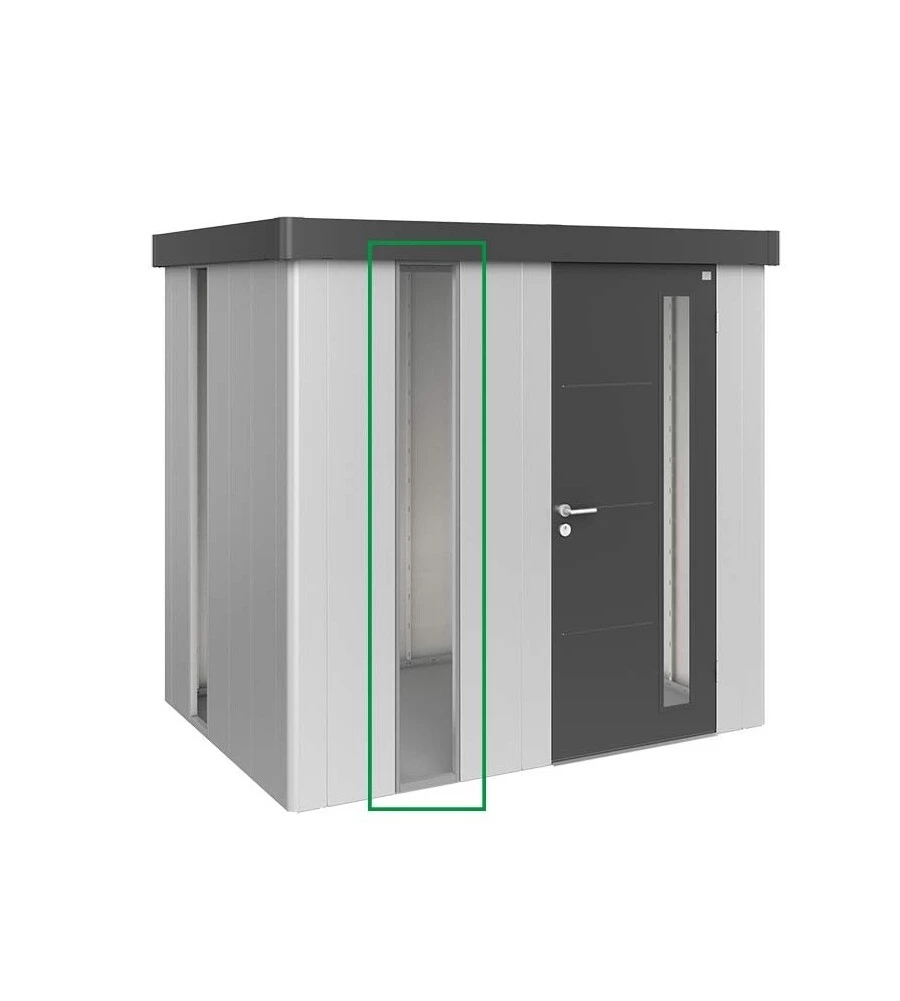 BIOHORT ELEMENTO IN VETRO ACRILICO PER CASETTA ATTREZZI NEO ARGENTO METALLIZZATO