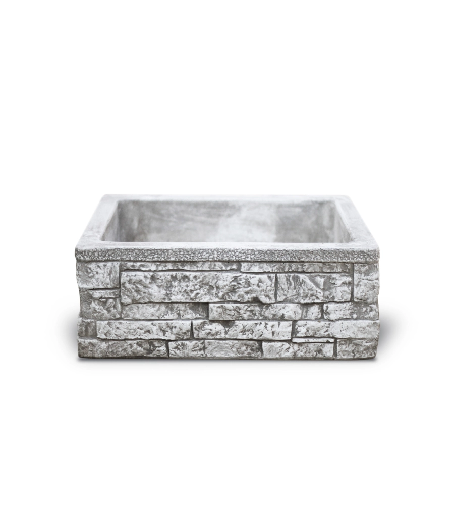 LAVELLO "LINOSA" ANTICATO COLORE GRIGIO - 40X50X20 CM