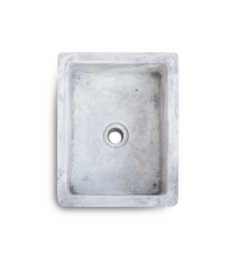 LAVELLO "LINOSA" ANTICATO COLORE GRIGIO - 40X50X20 CM