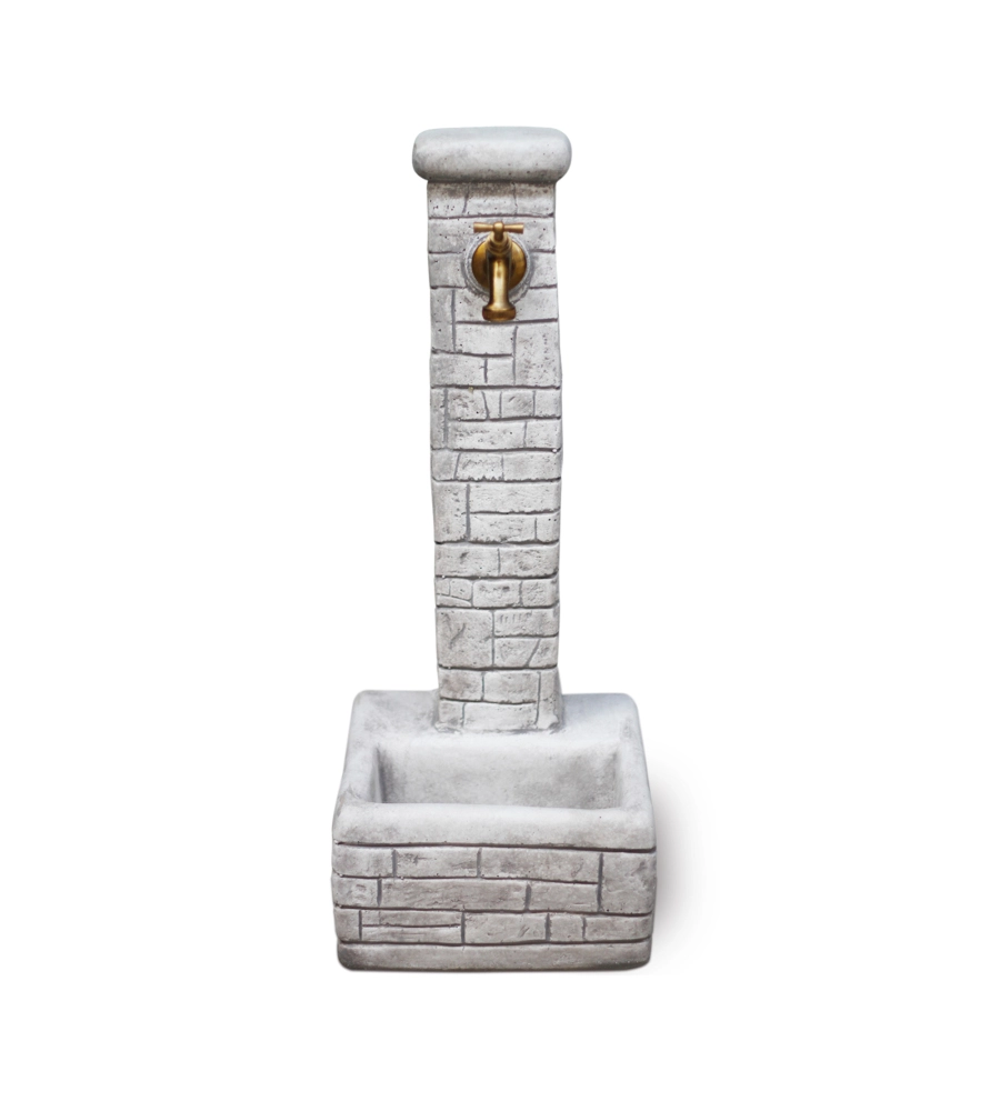 FONTANA VEDOVELLA ANTICATA "IGLESIAS" COLORE GRIGIO -  30X41X75 CM