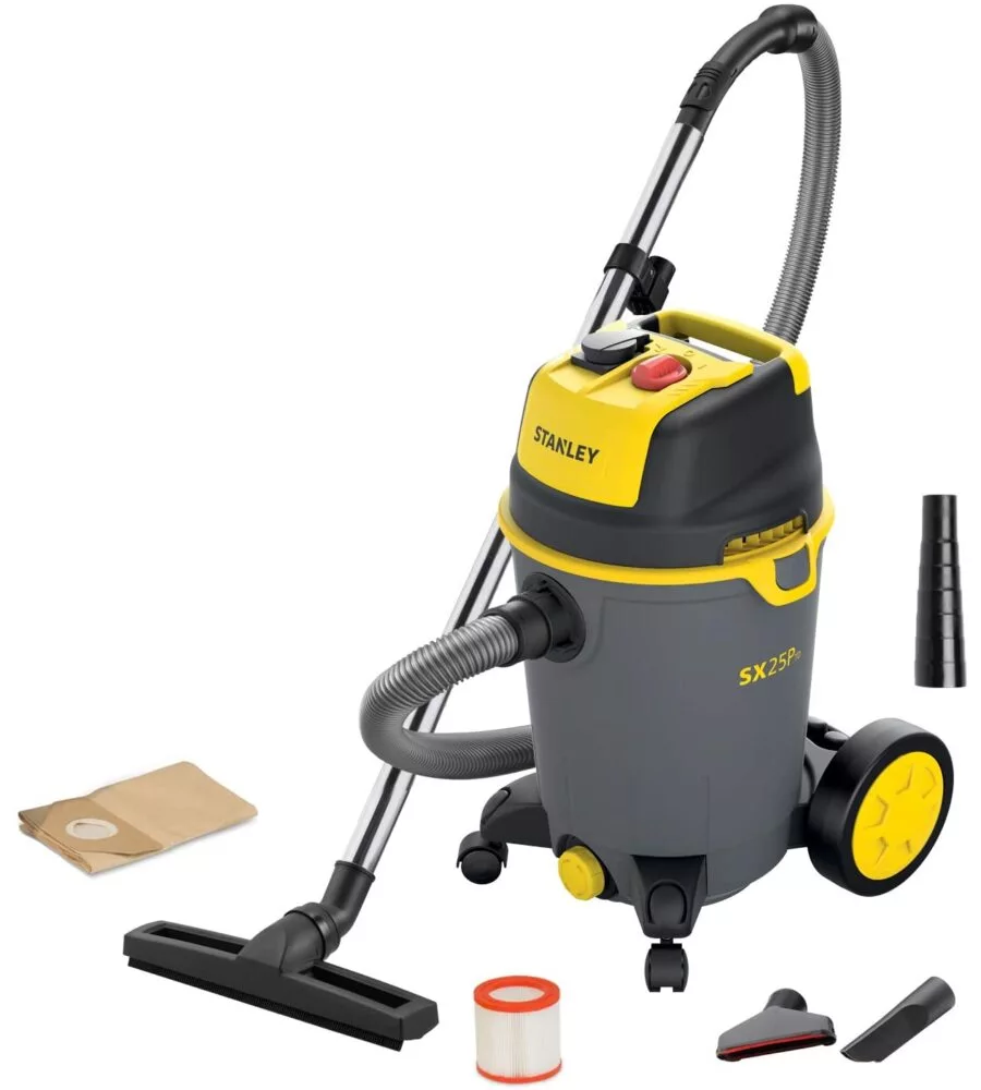 ASPIRATORE SOLIDI LIQUIDI ELETTRICO STANLEY "SXVC25PTDE" 1200W 25 LT 28 L/S