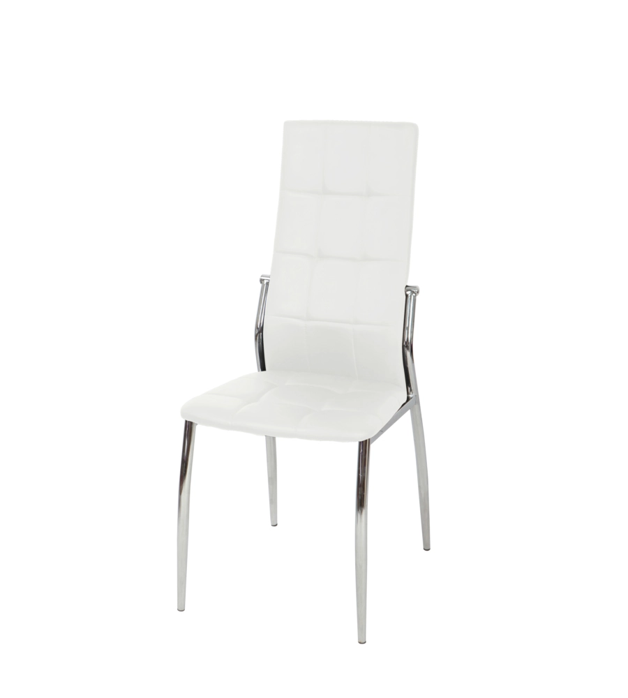 SEDIA "MADEIRA" ECOPELLE BIANCA, 44X54X100 CM