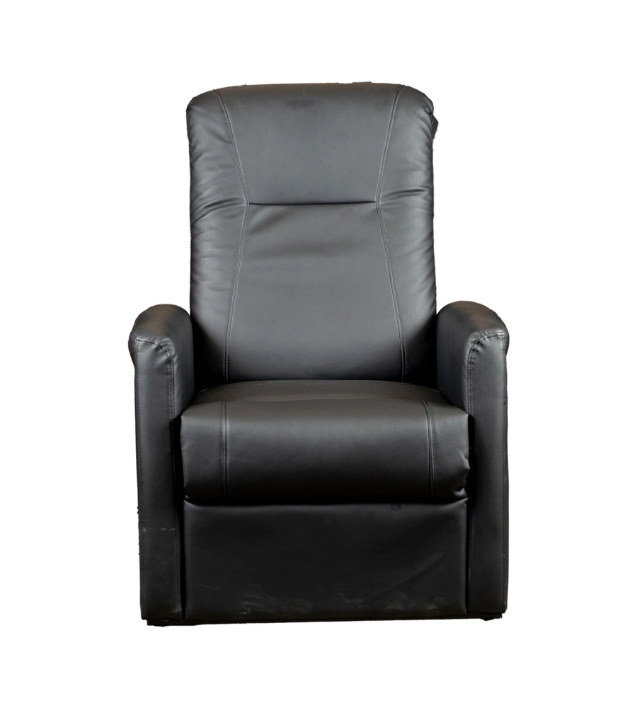 POLTRONA MASSAGGIANTE BELLAHOME "SIENA" CON RECLINER ELETTRICO IN ECOPELLE NERO 75X93X105 CM