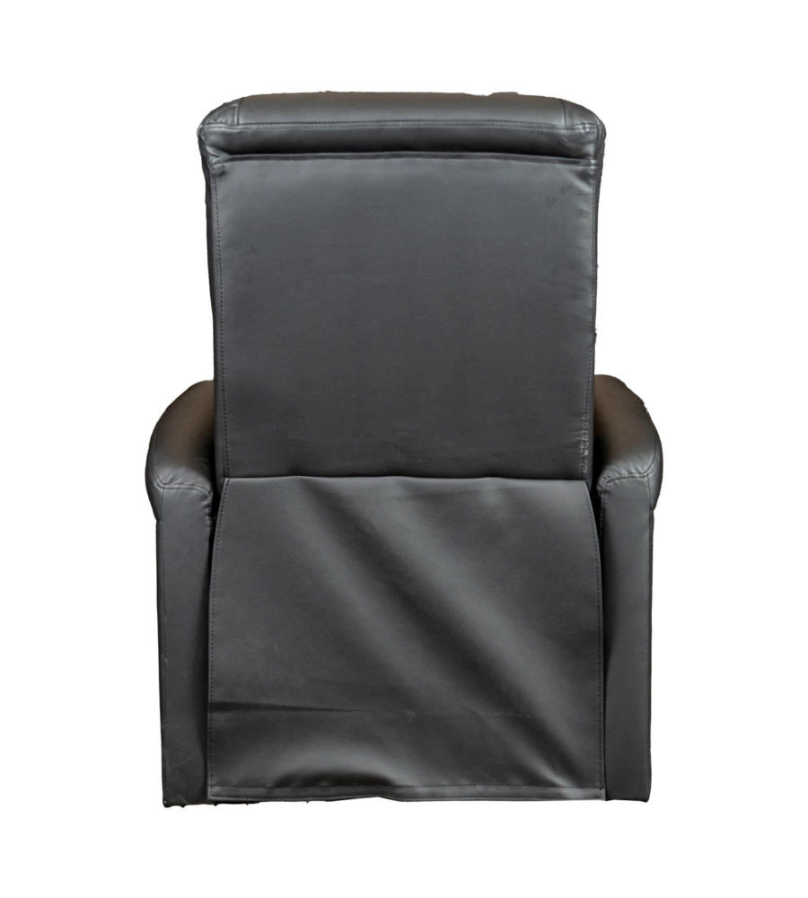 POLTRONA MASSAGGIANTE BELLAHOME "SIENA" CON RECLINER ELETTRICO IN ECOPELLE NERO 75X93X105 CM