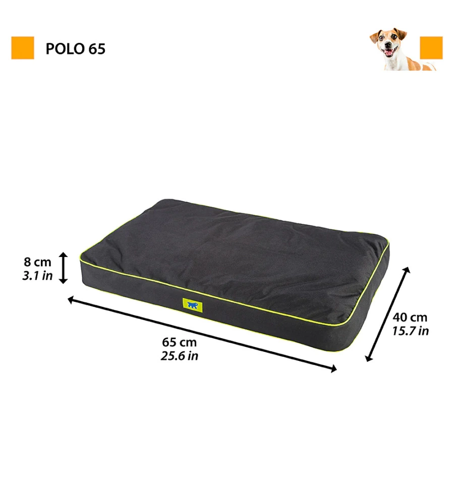 CUSCINO "POLO 65" NERO, 65X40X8 CM - FERPLAST