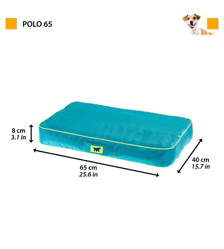 CUSCINO "POLO 65" AZZURRO, 65X40X8 CM - FERPLAST