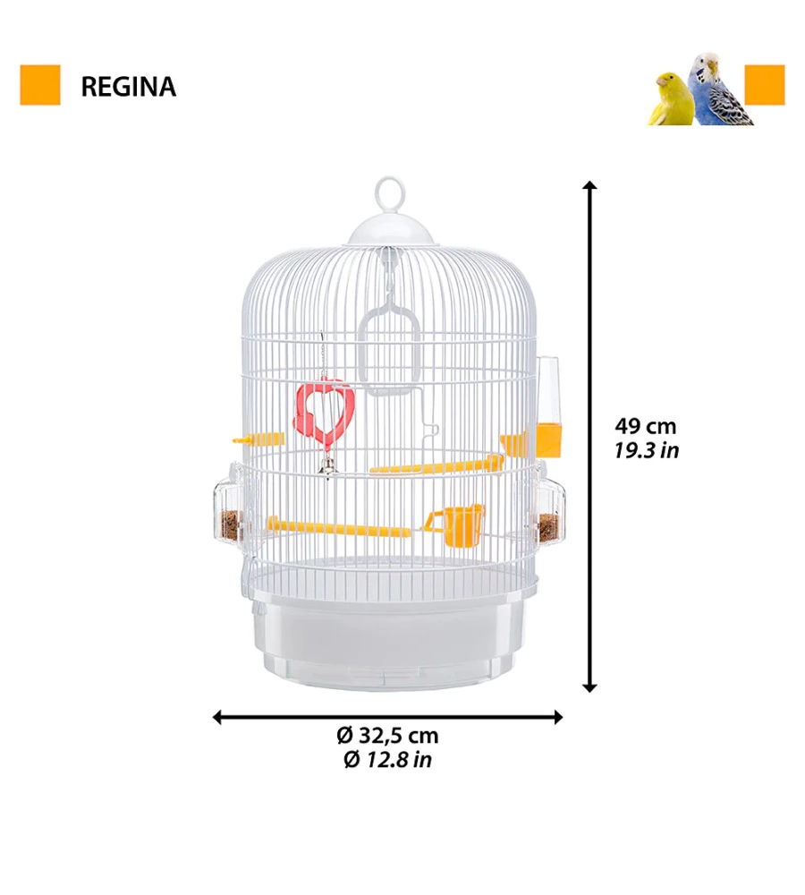 GABBIA PER UCCELLI "REGINA" BLU, 32.5XH49 CM - FERPLAST