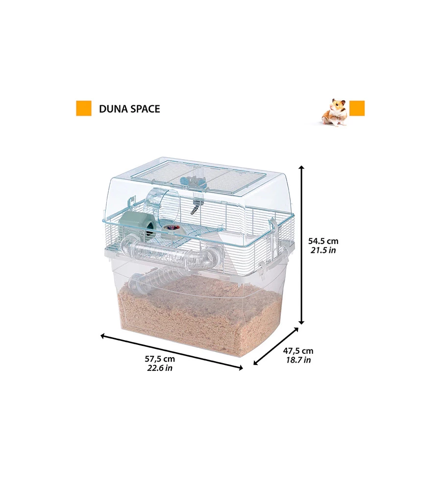 GABBIA PER CRICETI "DUNA SPACE", 57X47X54 CM - FERPLAST