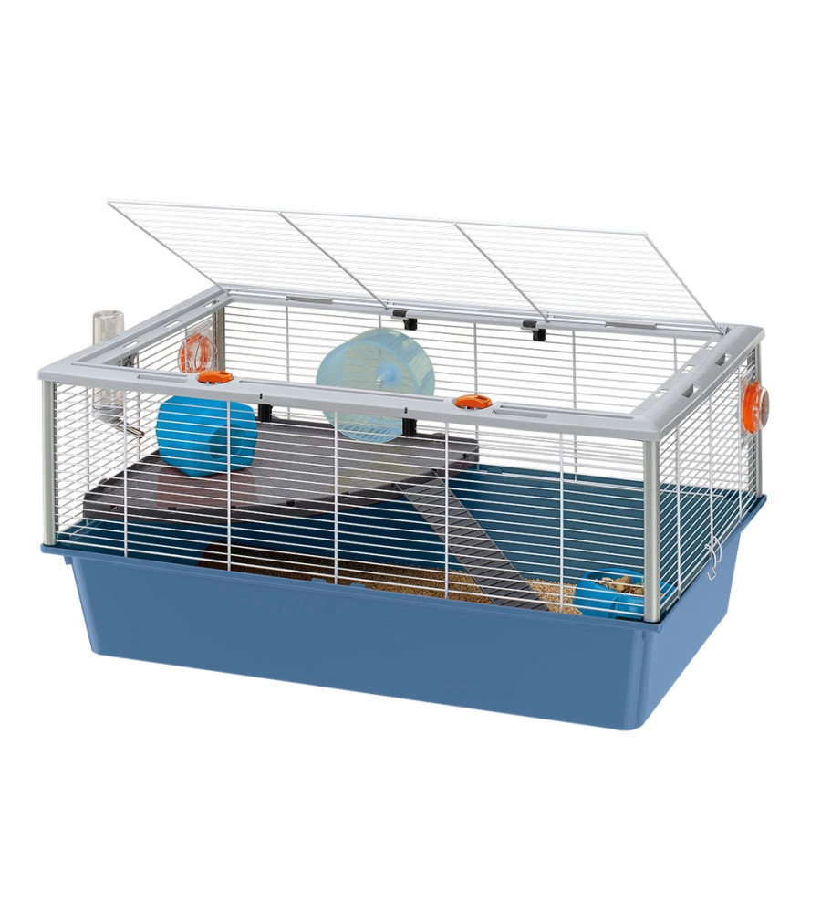 GABBIA PER CRICETI 15 BIANCO E BLU,  78X48X39 CM - FERPLAST