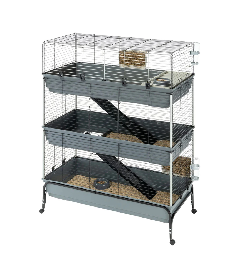 GABBIA PER CONIGLI A TRE PIANI "RABBIT 120 TRIS", 118X58X166 CM - FERPLAST