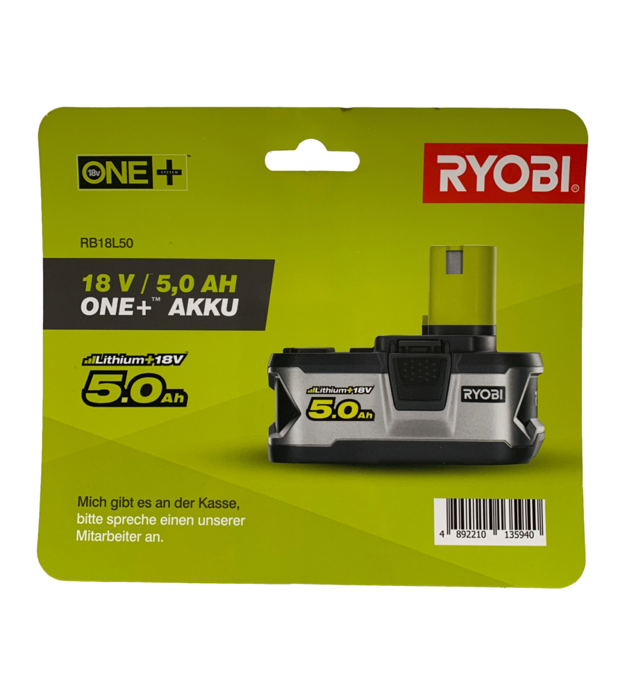 BATTERIA DI RICAMBIO RYOBI ONE+ "RB18L50 " 18V 5AH