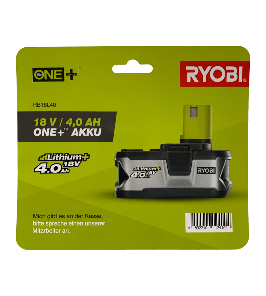 BATTERIA DI RICAMBIO RYOBI ONE+ "RB18L40" 18V 4AH