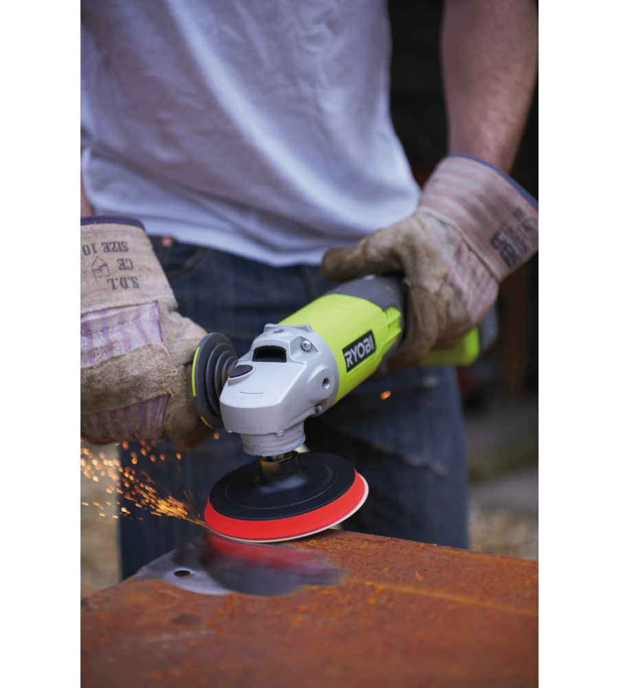 SMERIGLIATRICE ANGOLARE A BATTERIA RYOBI "R18AG-0" MOLA DA 115MM 18V, SOLO CORPO MACCHINA