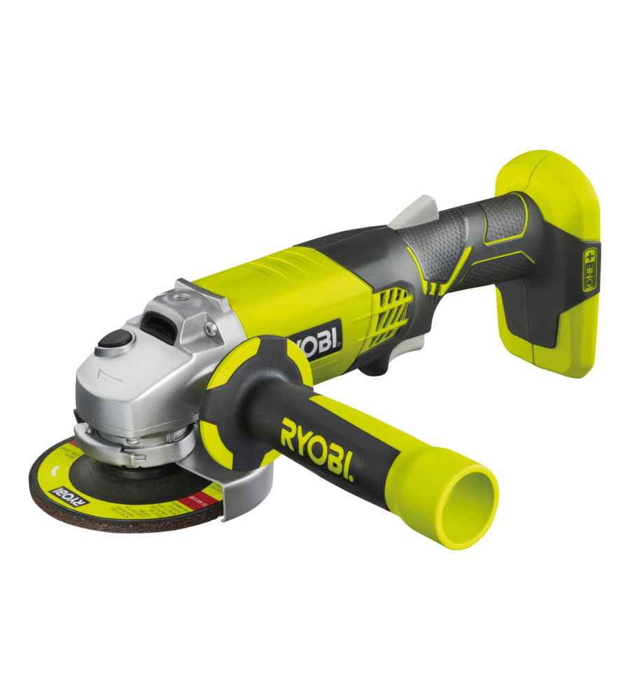 SMERIGLIATRICE ANGOLARE A BATTERIA RYOBI "R18AG-0" MOLA DA 115MM 18V, SOLO CORPO MACCHINA