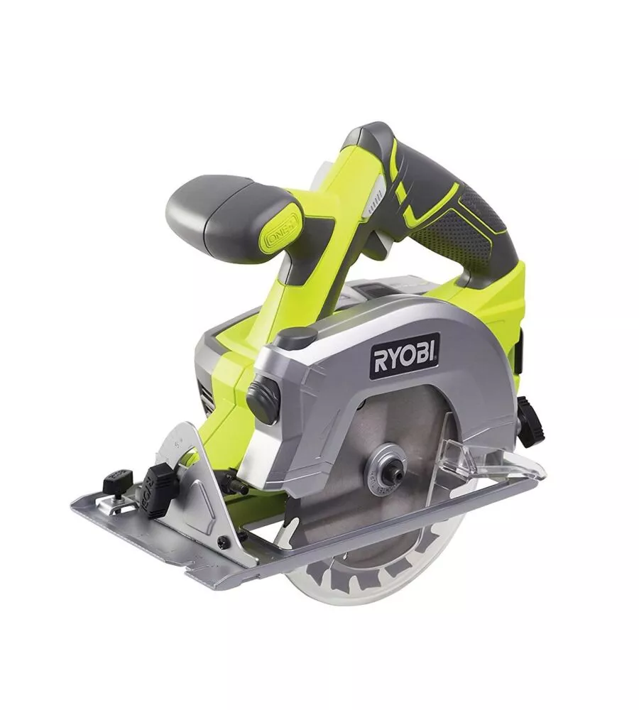 SEGA CIRCOLARE A BATTERIA RYOBI "RWSL1801M" CON GUIDA LASER LAMA TCT 150 MM 18V, SOLO CORPO MACCHINA