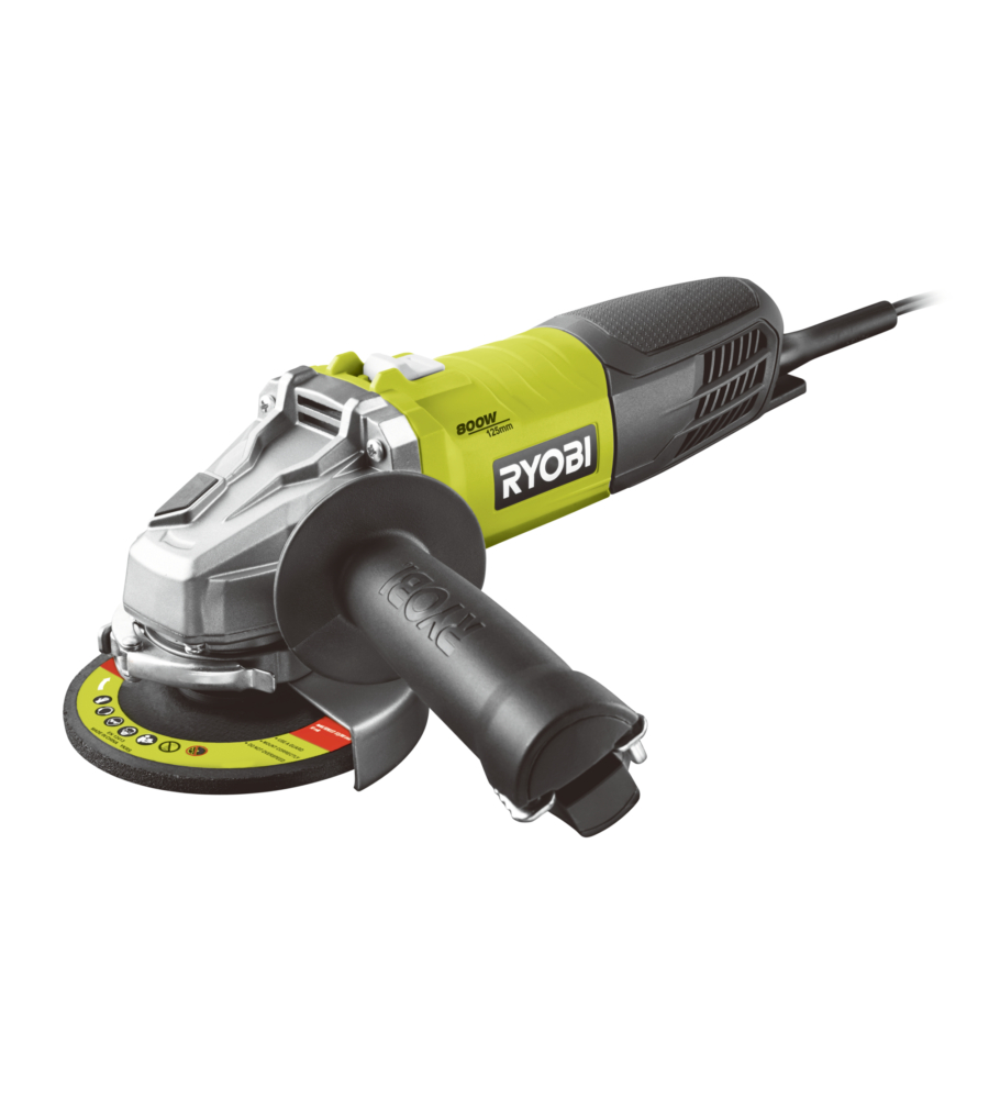 SMERIGLIATRICE ANGOLARE ELETTRICA RYOBI "RAG800-125G" 800 W 125 MM