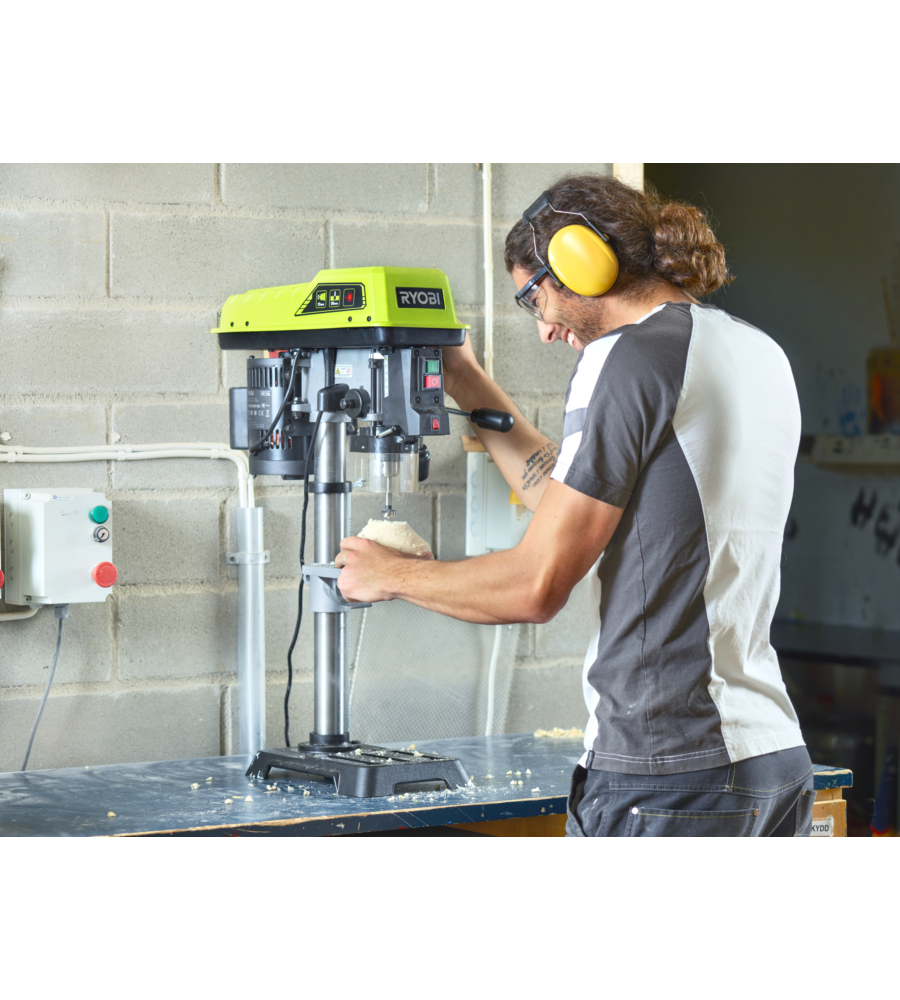 TRAPANO A COLONNA RDP102L CON 5 VELOCITÁ E PUNTATORE LASER 390W - RYOBI