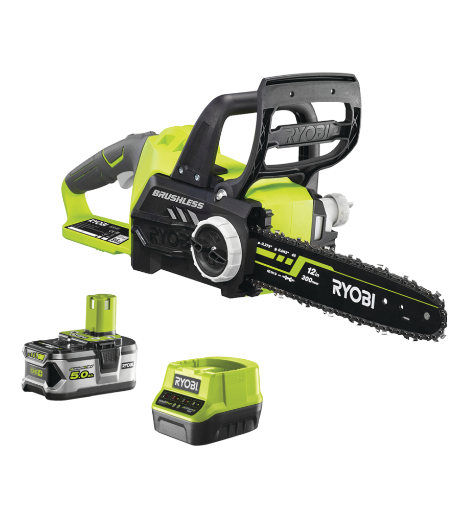 MOTOSEGA A BATTERIA RYOBI "RCS18X3050F" BARRA OREGON 30 CM 18V, BATTERIA 5AH INCLUSA
