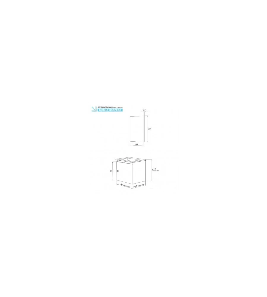 MOBILE BAGNO "PETIT" BIANCO, 50X36X42 CM
