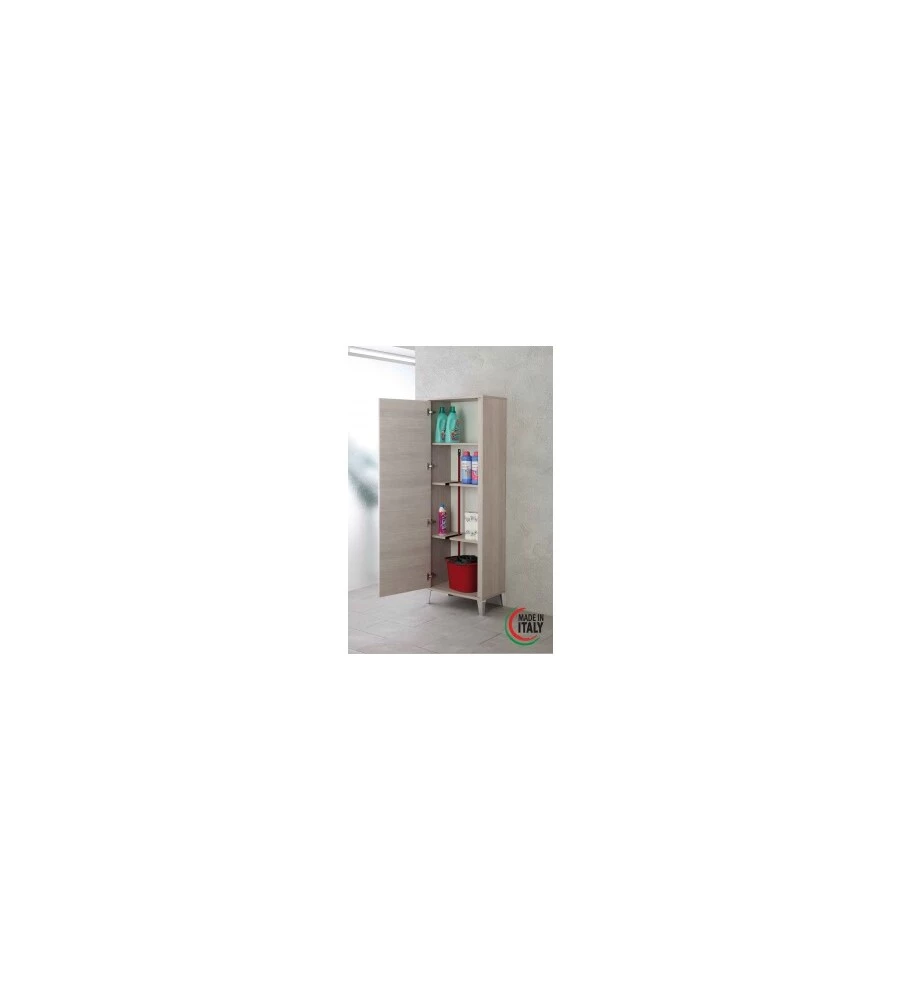 ARMADIO PORTASCOPE ROVERE CHIARO, 60X35X183CM