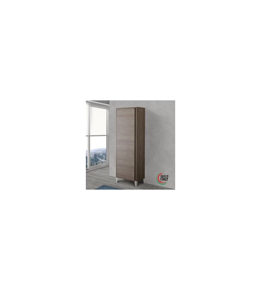 ARMADIO PORTASCOPE ROVERE SCURO, 60X35X183CM