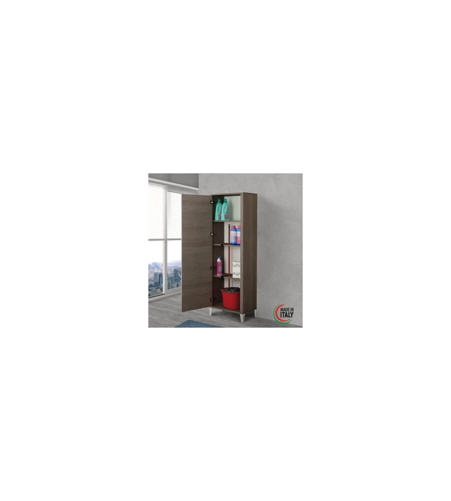 ARMADIO PORTASCOPE ROVERE SCURO, 60X35X183CM
