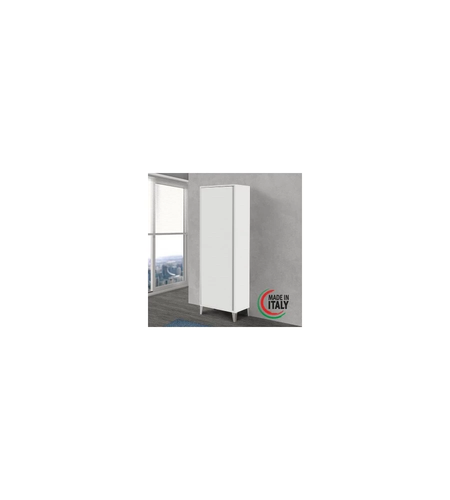 ARMADIO PORTASCOPE BIANCO, 60X35X183CM
