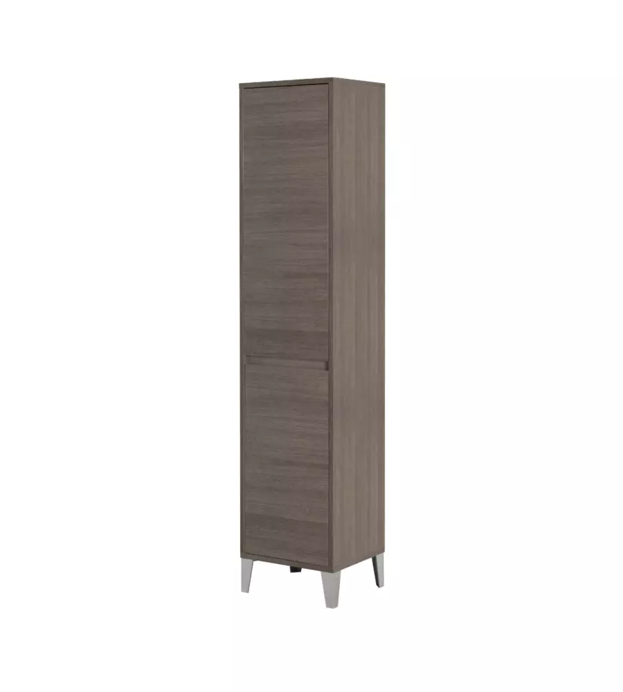 COLONNA PORTA BIANCHERIA ROVERE SCURO 40X35X183 CM
