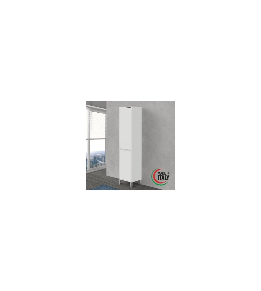 COLONNA PORTA BIANCHERIA BIANCA 40X35X183 CM