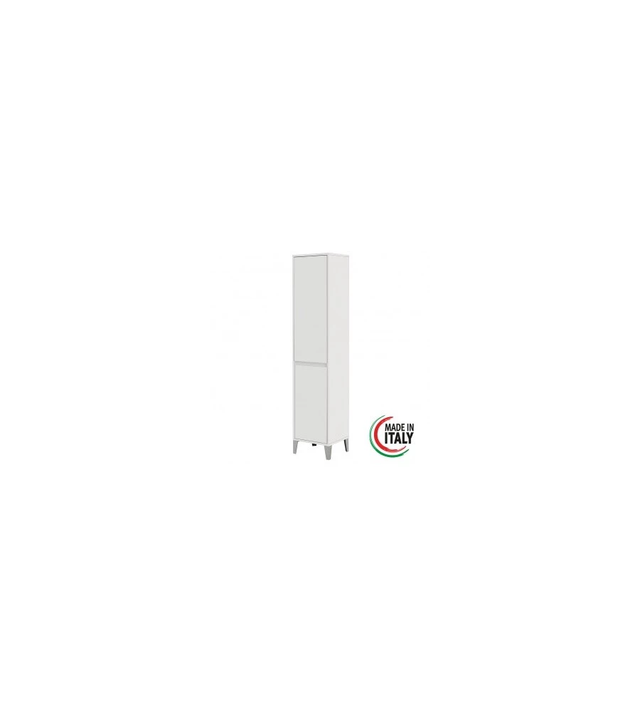 COLONNA PORTA BIANCHERIA BIANCA 40X35X183 CM