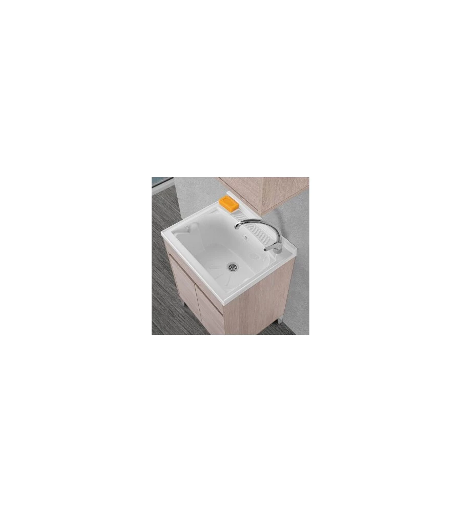 LAVATOIO ROVERE CHIARO 2 ANTE, 60X84X50 CM