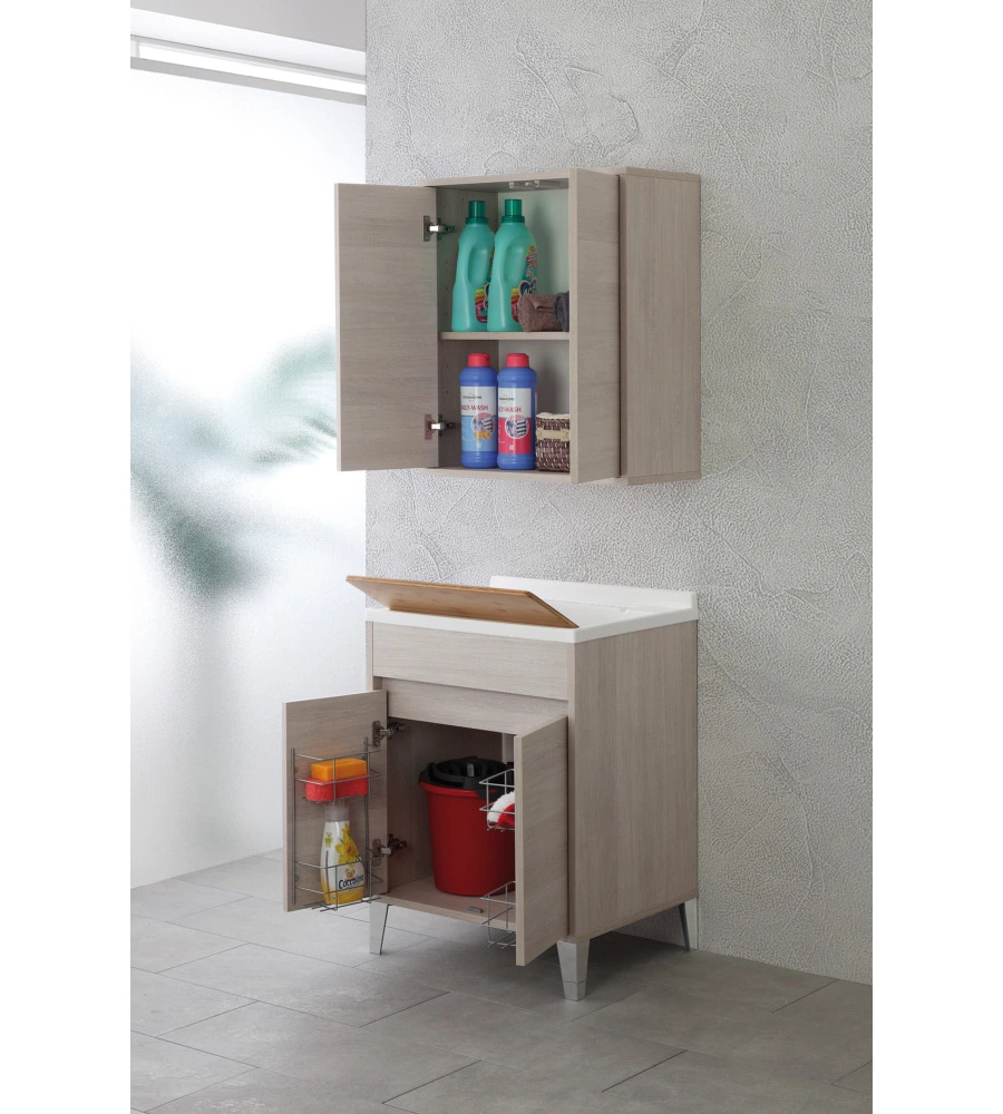 LAVATOIO ROVERE CHIARO 2 ANTE, 60X84X50 CM