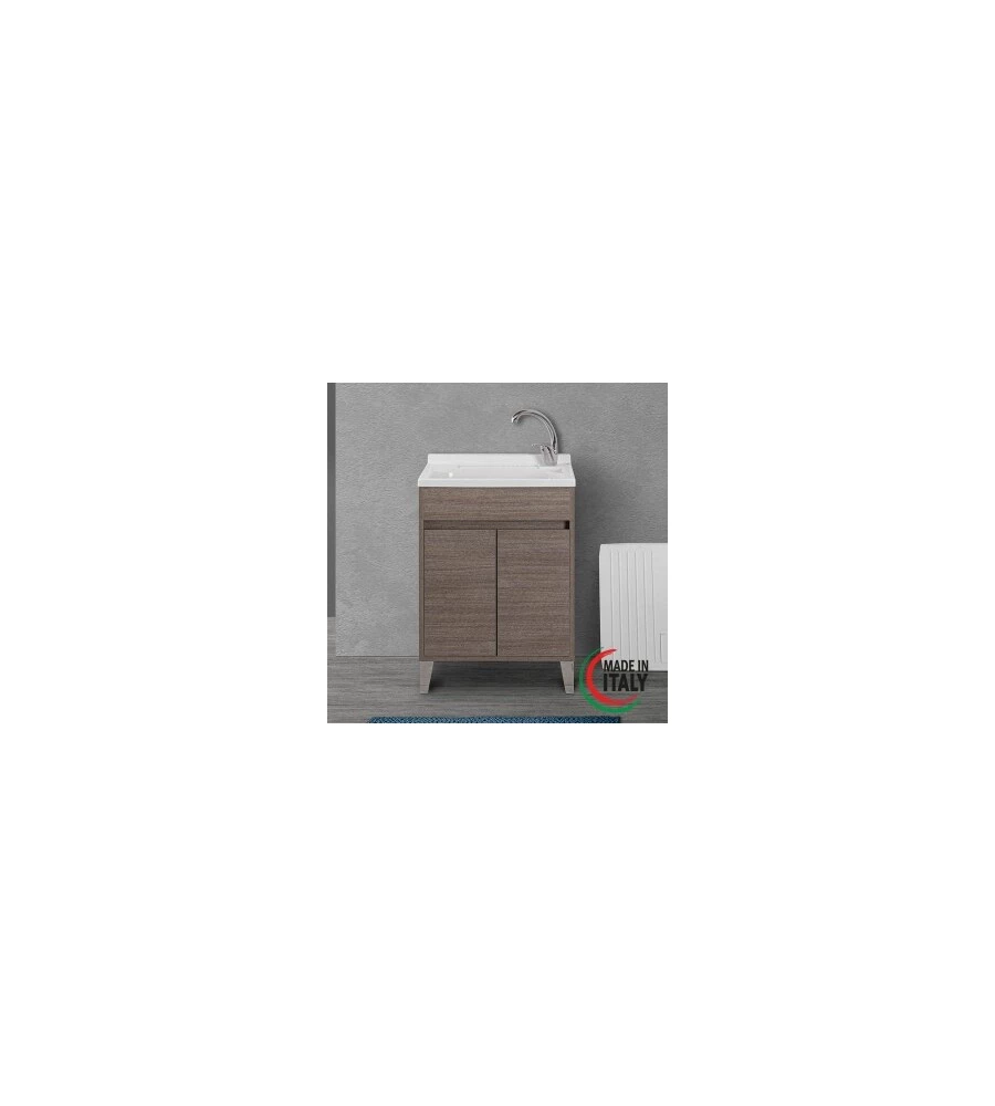LAVATOIO ROVERE SCURO 2 ANTE, 60X84X50 CM