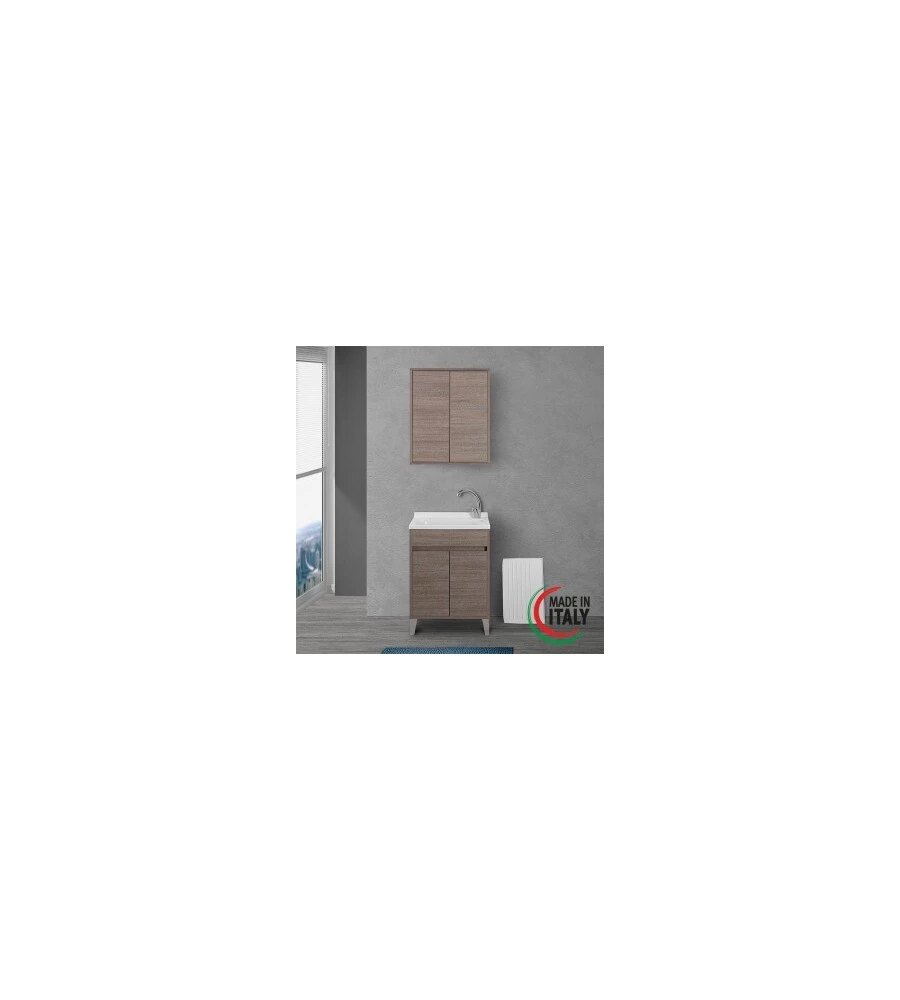 LAVATOIO ROVERE SCURO 2 ANTE, 60X84X50 CM