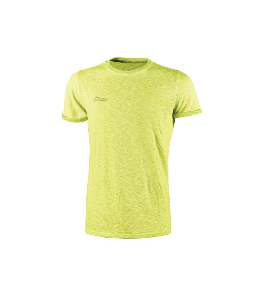 T-SHIRT FLUO YELLOW FLUO U-POWER - TAGLIA L