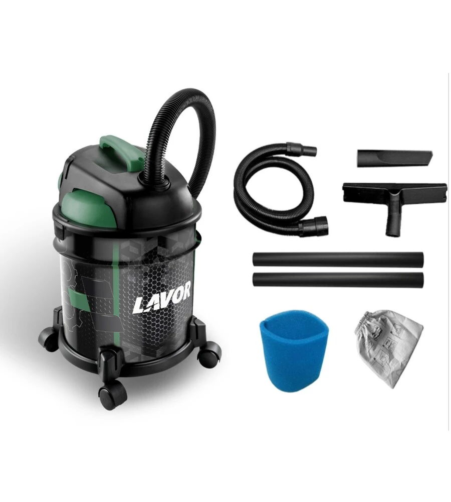ASPIRATORE SOLIDI LIQUIDI ELETTRICO LAVOR "RUDY 1200S" 1200W 20 LT 35 L/S