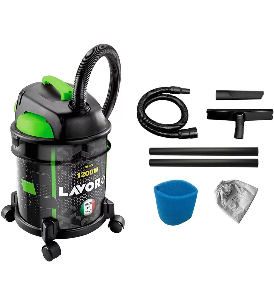 ASPIRATORE SOLIDI E LIQUIDI ELETTRICO LAVOR "RUDY 1200S" 1200W 20 LT 35 L/S