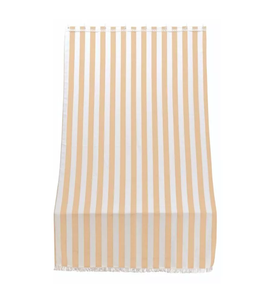 TENDA DA SOLE CON ANELLI PER PORTA ESSENZA RIGHE BEIGE H 300 X 140 CM