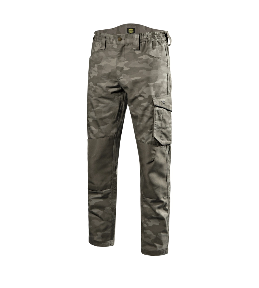 DIADORA PANTALONE DA LAVORO PANT ROCK CAMO PERFORMANCE GRIGIO CAMOUFLAGE, TG. L