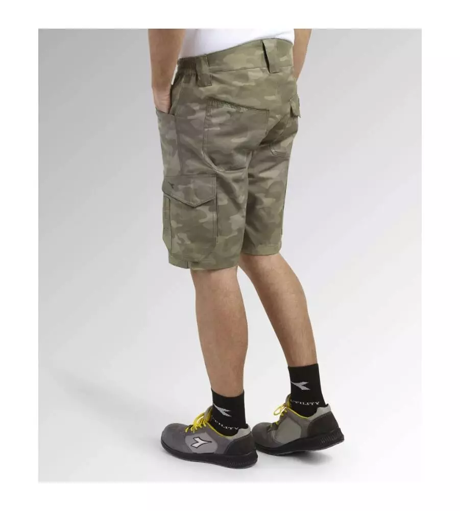 DIADORA BERMUDA DA LAVORO POLY CAMO GRIGIO CAMOUFLAGE, TG. M
