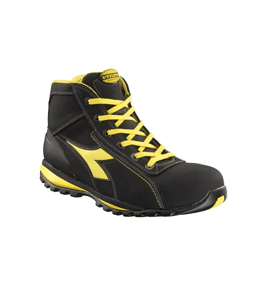 DIADORA SCARPE ALTE DA LAVORO ANTINFORTUNISTICHE GLOVE MID S3 NERO, TG 46
