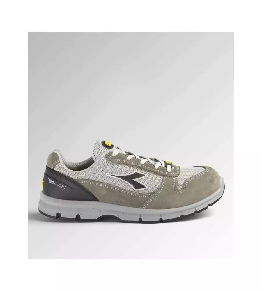 DIADORA SCARPE DA LAVORO ANTIFORTUNISTICHE RUN G TEXTILE LOW S1P GRIGIO, TG 42