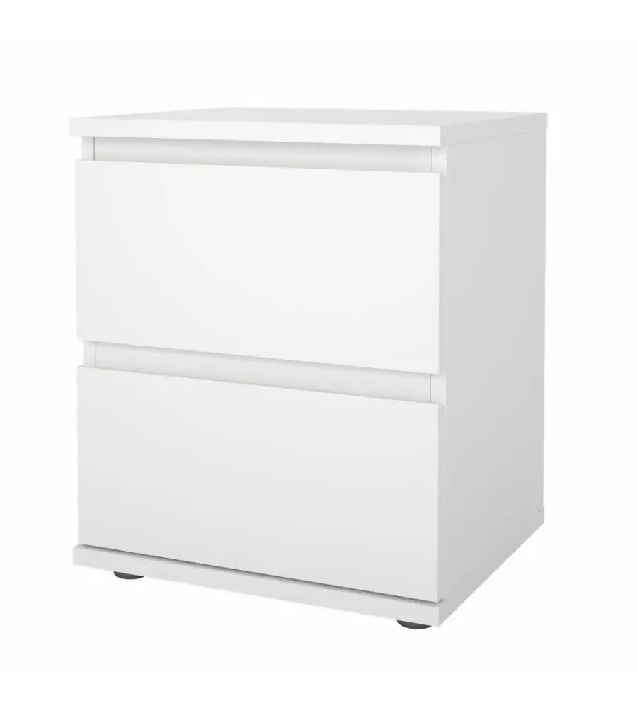 COMODINO 2 CASSETTI "NOVA" BIANCO 40,2X34X48,2 CM