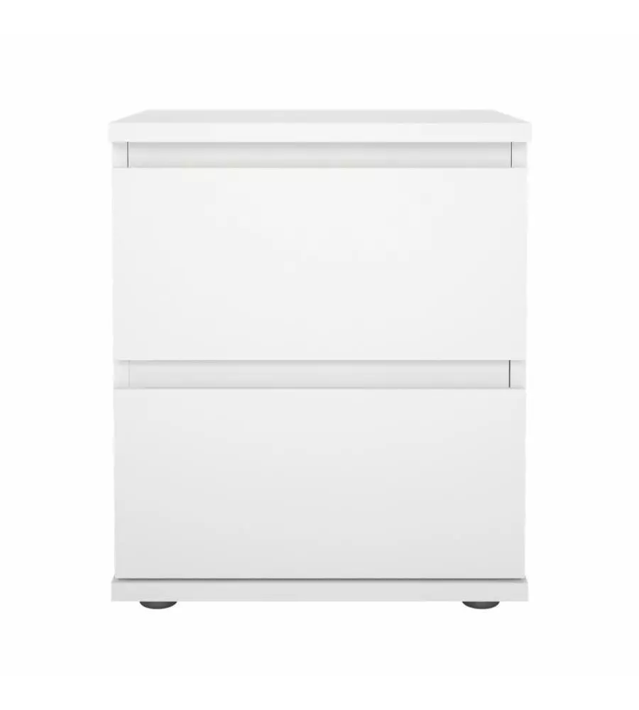 COMODINO 2 CASSETTI "NOVA" BIANCO 40,2X34X48,2 CM