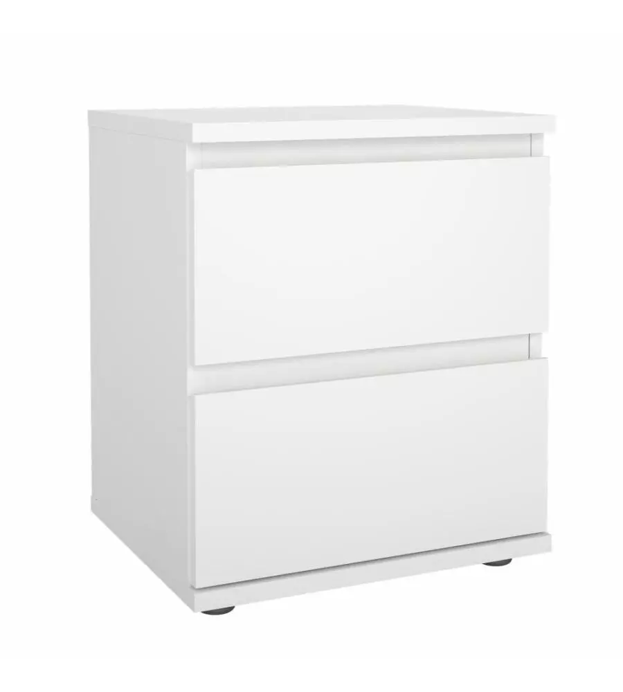 COMODINO 2 CASSETTI "NOVA" BIANCO 40,2X34X48,2 CM