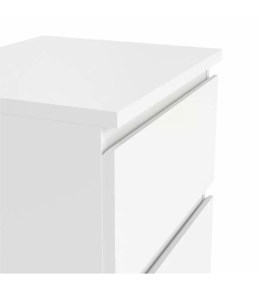 COMODINO 2 CASSETTI "NOVA" BIANCO 40,2X34X48,2 CM