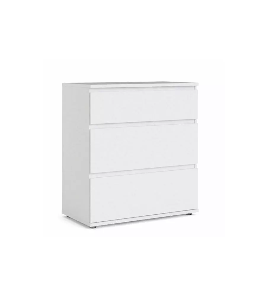 CASSETTIERA "NOVA" CON 3 CASSETTI BIANCA, 76X83X40 CM