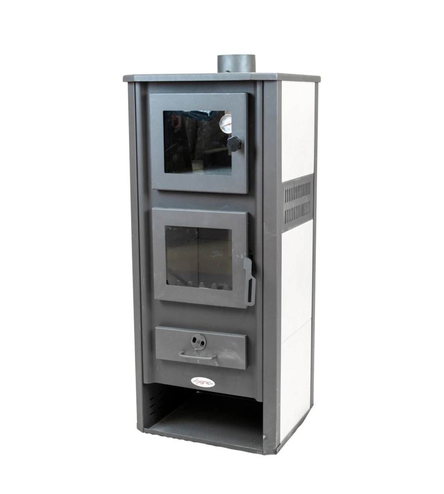 STUFA A LEGNA CON FORNO IGNIP "ROMA" BEIGE 12 KW