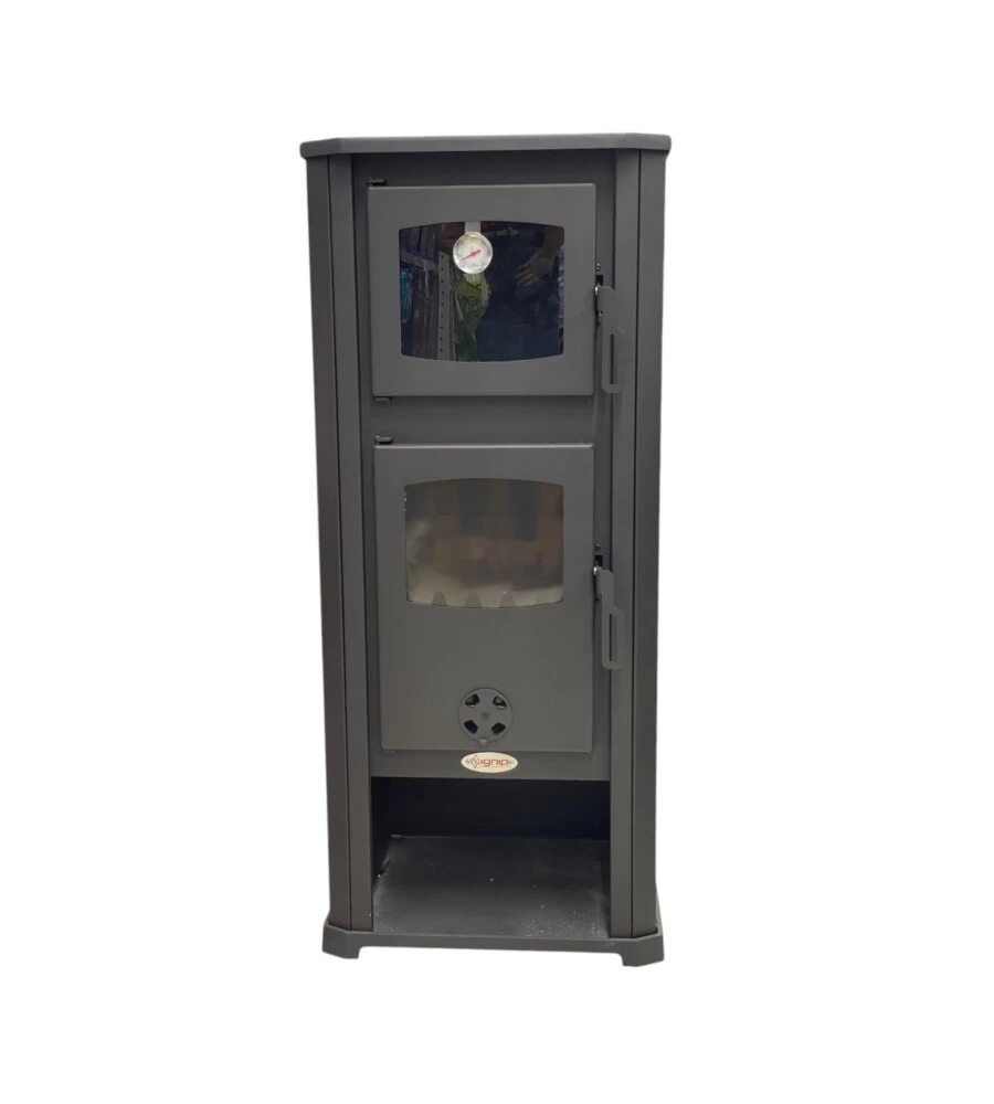 STUFA A LEGNA CON FORNO IGNIP "ROMA" EFFETTO LEGNO 12 KW
